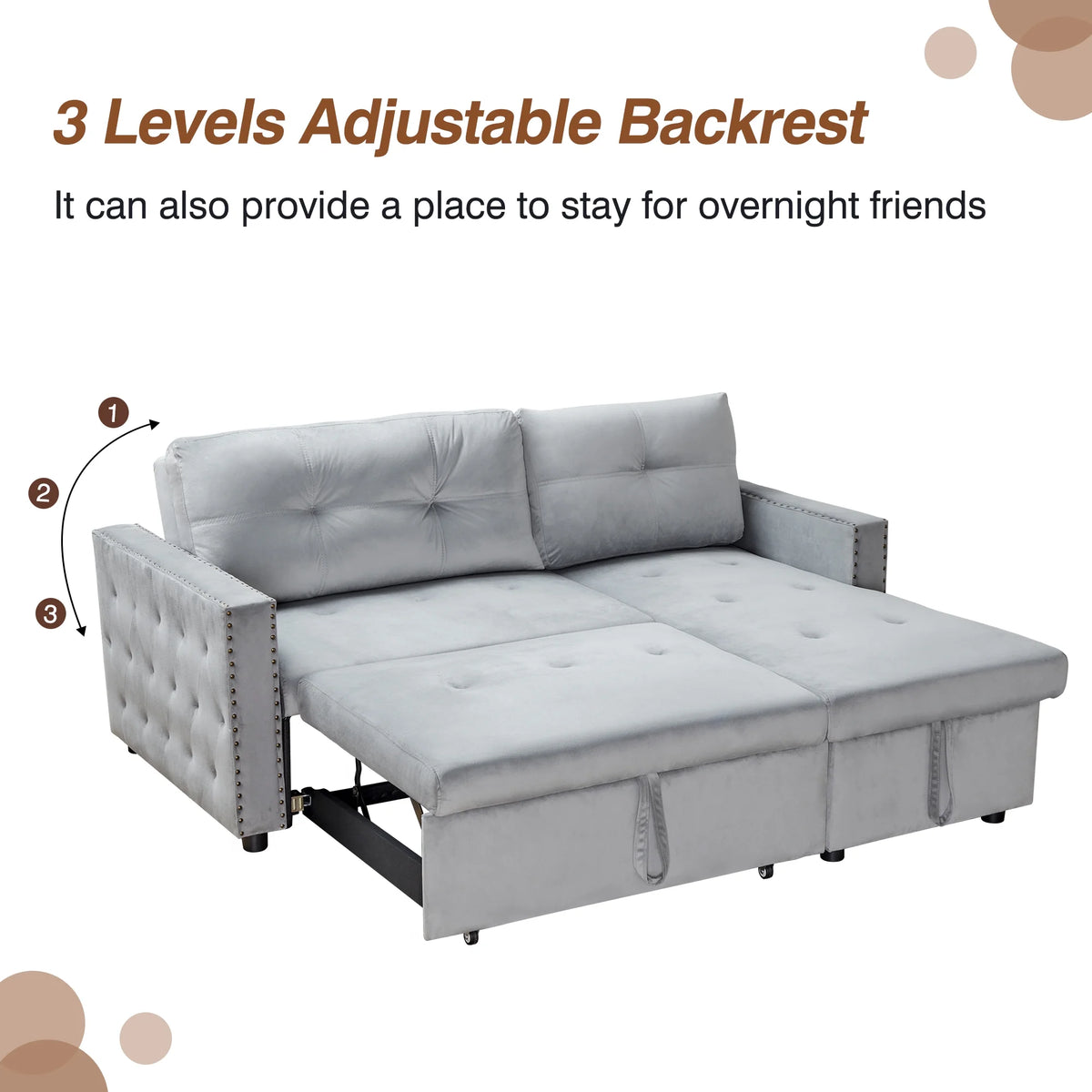 King Size L Shaped Sofa Bed with Storage H448