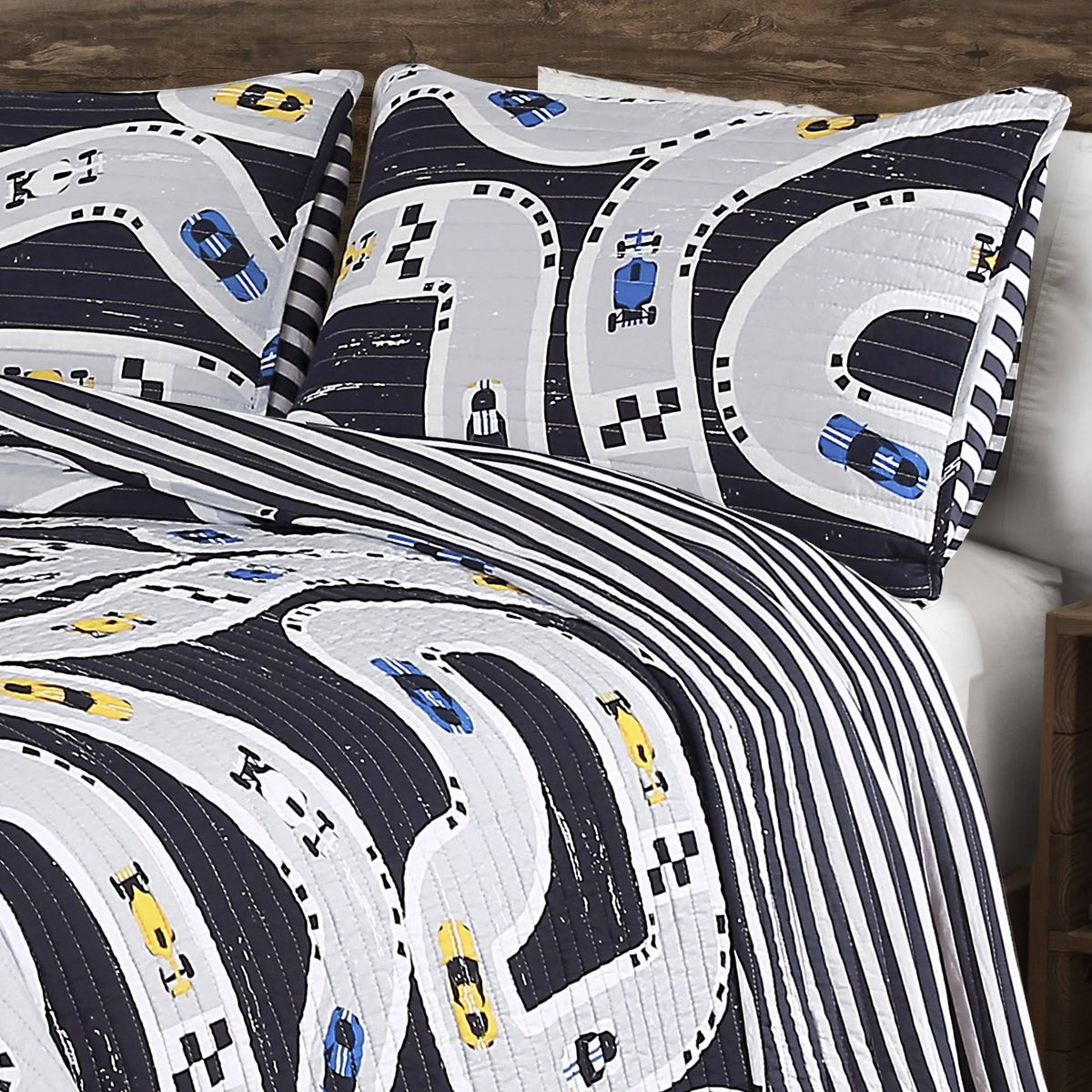 Navy Quilt Set Twin B2508