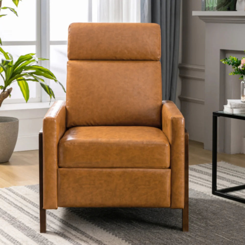 Brown PU Leather Recliner Chair F6870