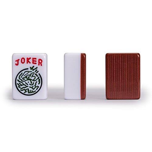 American Mahjong Set with 166 Tiles, Soft Case, Racks with Pushers, and Accessories D208242