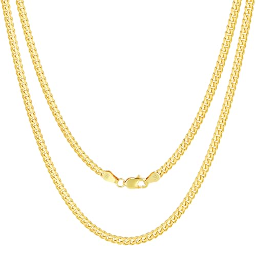 14k Yellow Gold Solid Miami Cuban Link Chain Necklace Y62592