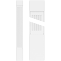 Fluted PVC Pilaster with Capital and Base (Pair) G71902