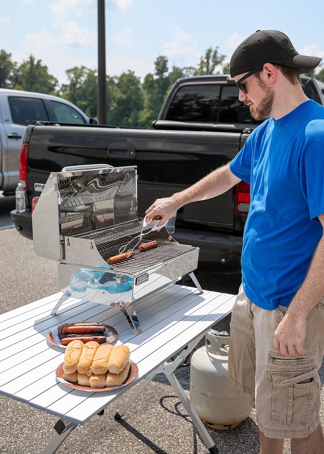 Aluminum Roll-Up Campsite Table with Carrying Bag V657790