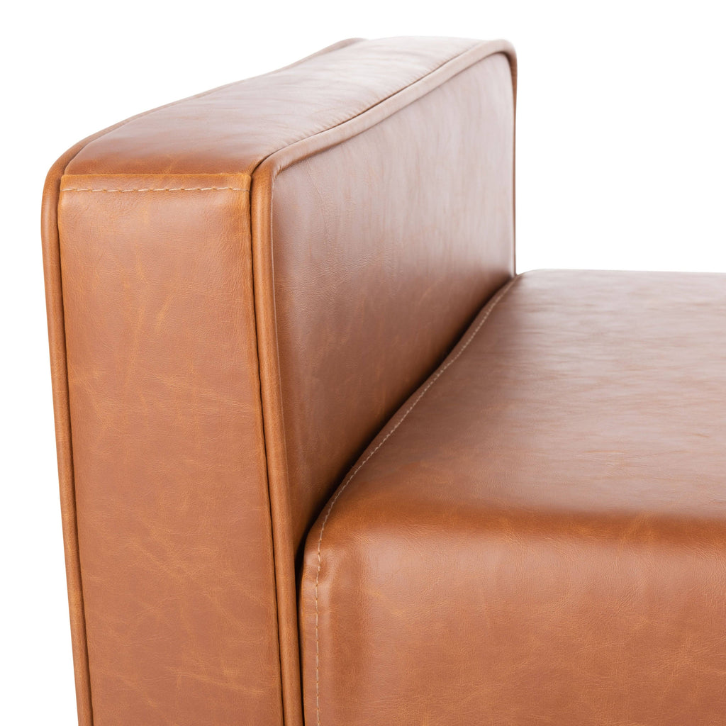 Light Brown/Walnut Midcentury Bench S641