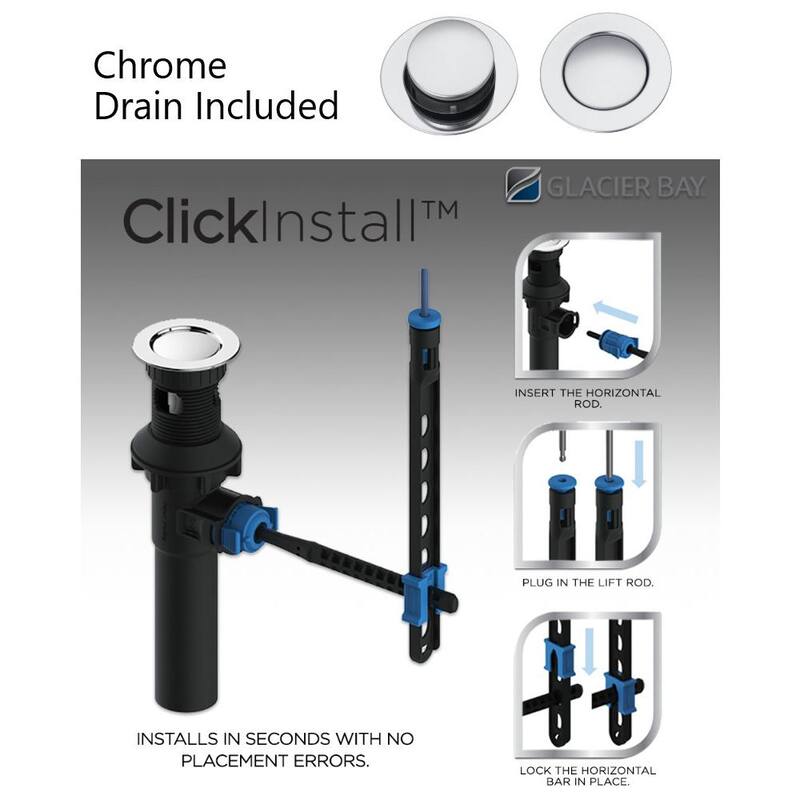 8 in. Widespread Double-Handle High-Arc Bathroom Faucet Polished Chrome T787