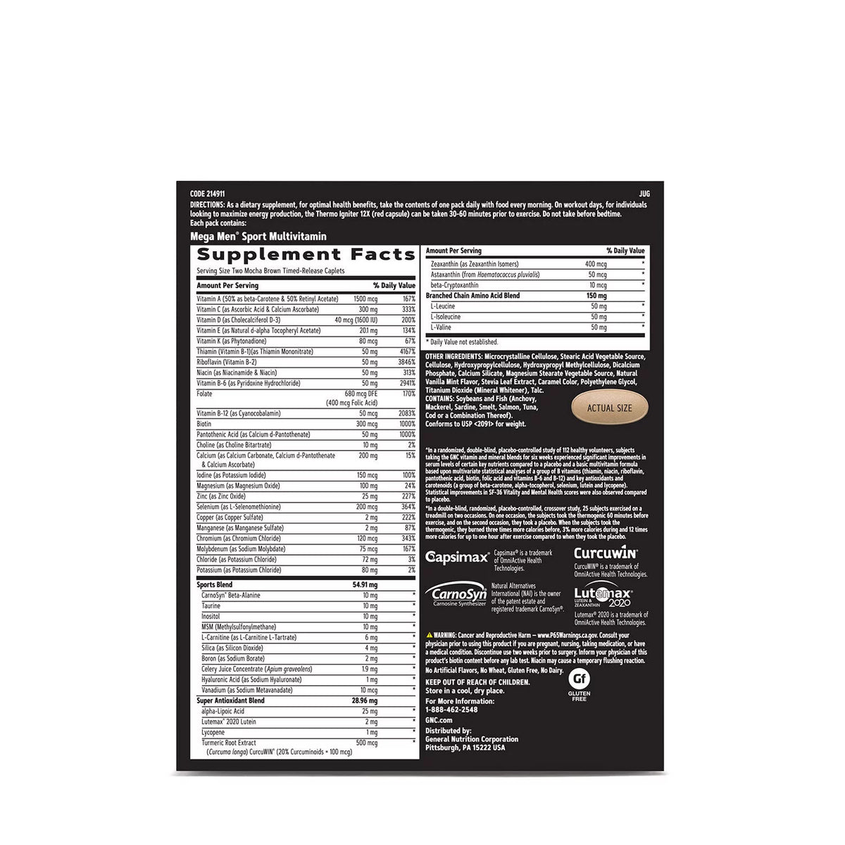 Men's Ripped Vitapak Program O872737