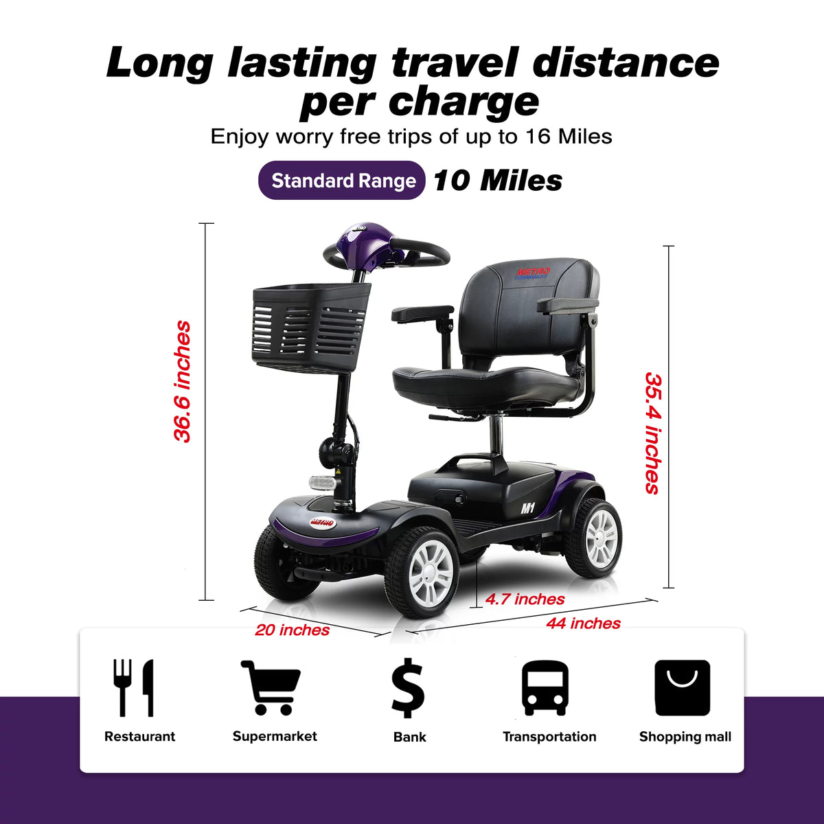 Heavy Duty Foldable Mobility Scooter Q84000