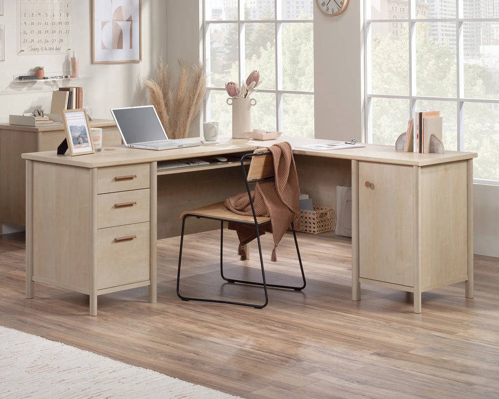 L-Desk in Natural Maple Finish U67957