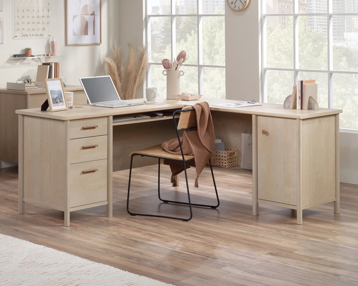 L-Desk in Natural Maple Finish U67957
