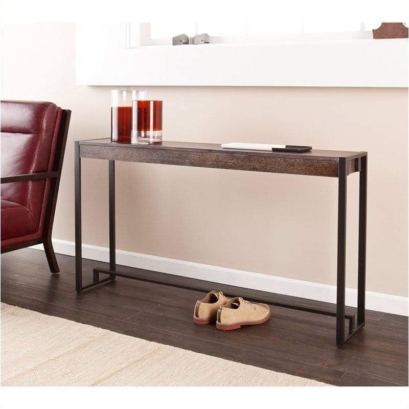 Console Table in Burnt Oak and Black P9801
