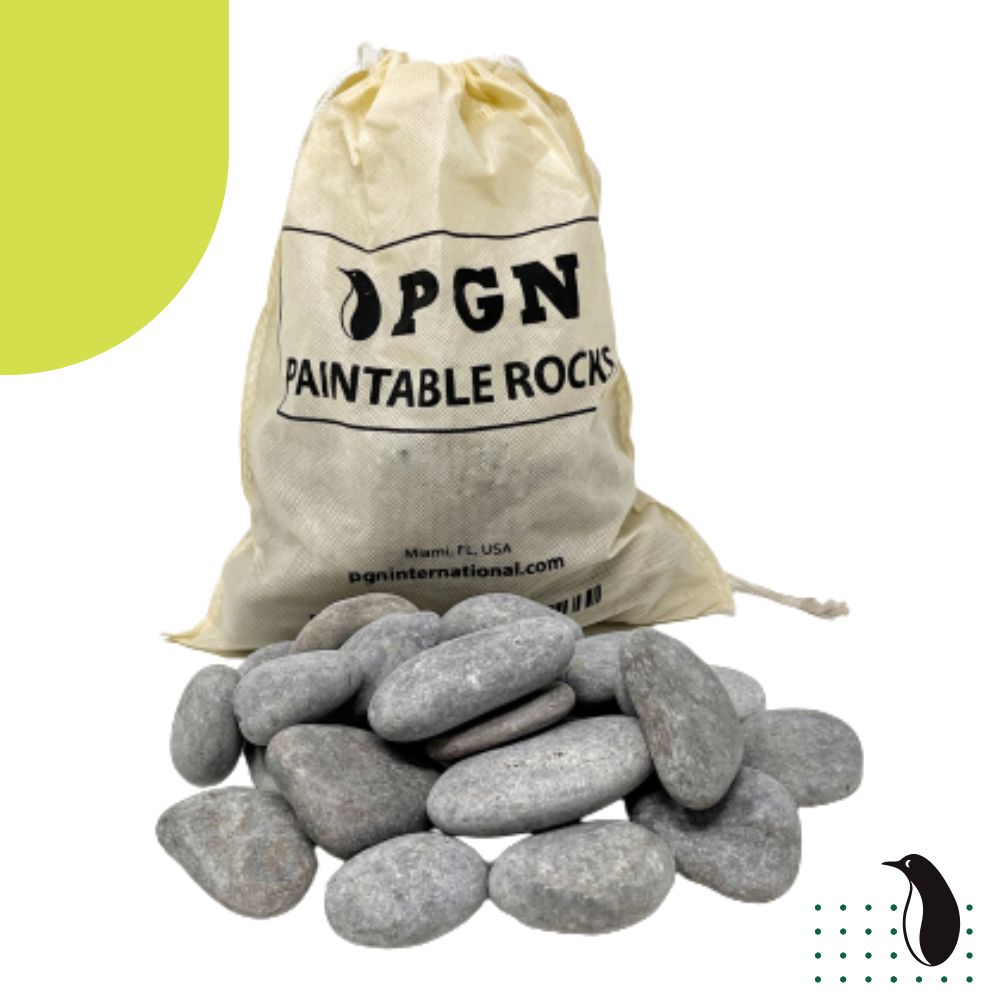40 River Rocks for Painting, Flat and Smooth, 2-4 Inches H66957