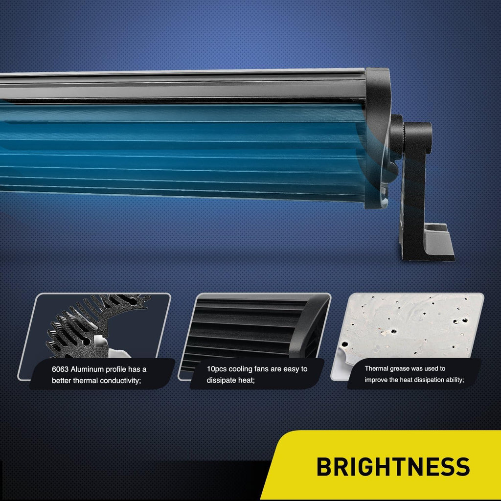 32Inch 378W Triple Row LED Light Bar Flood Spot Combo Pack of 2 I3999