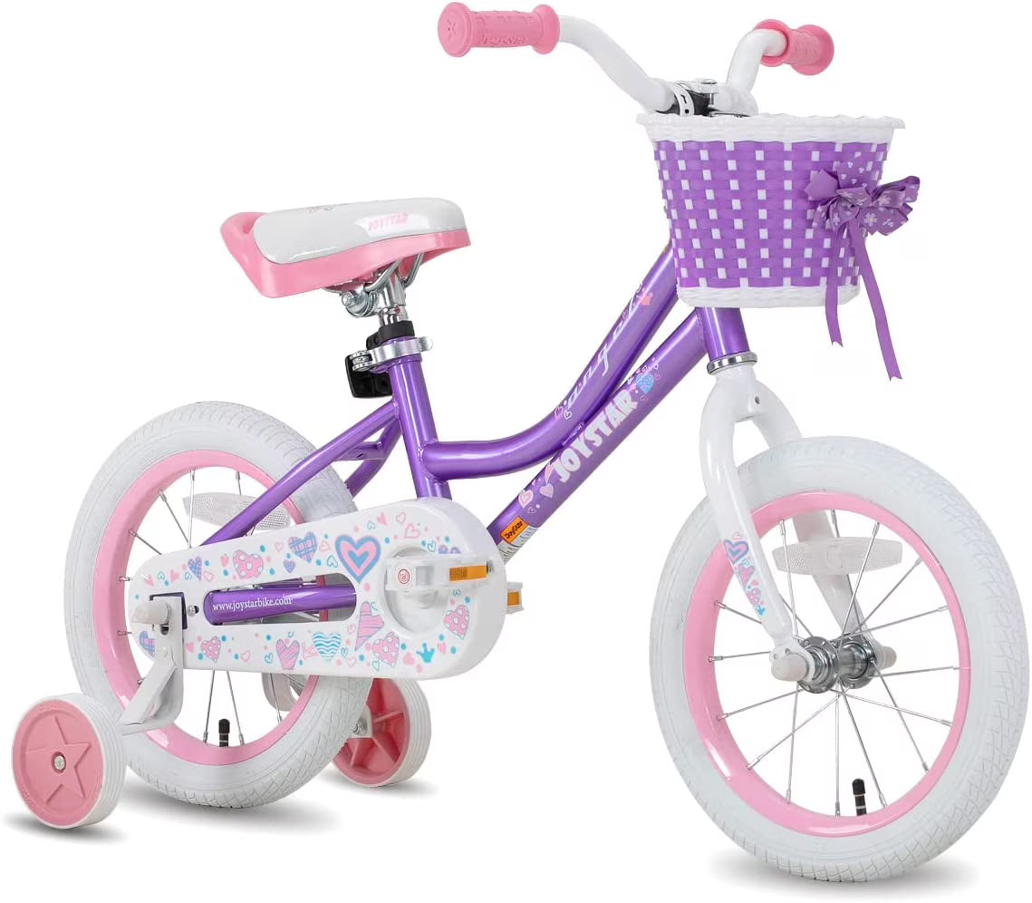 12 14 16 18 Inch Kids Bike with Training Wheels & Basket R747