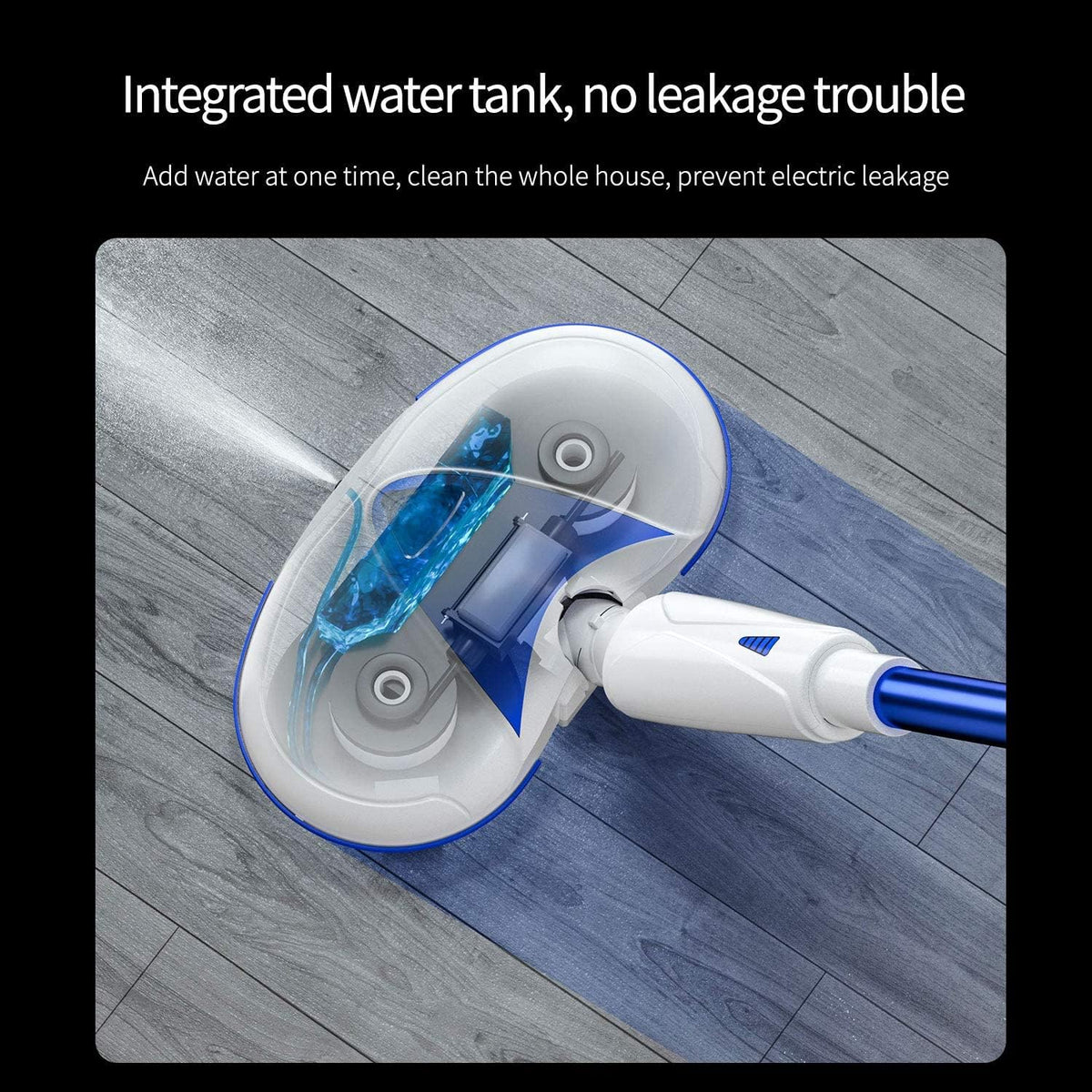 Cordless Electric Spin Mop with LED Headlights Z6704