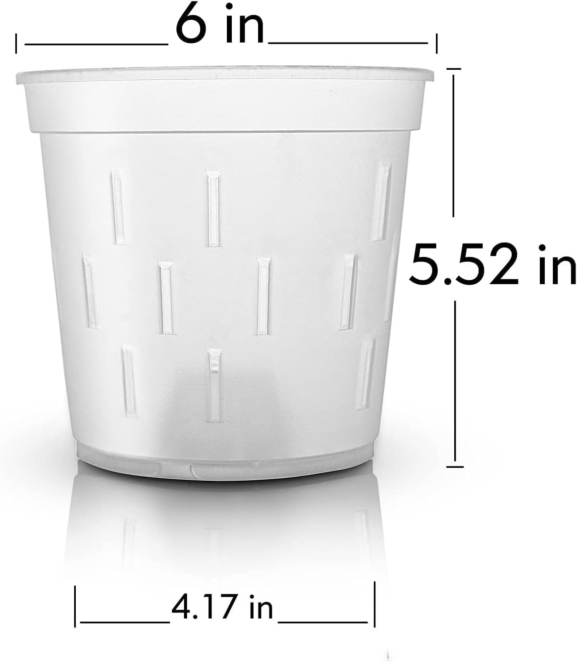 Clear Orchid Pot 6 Inch 5Pack Plastic Planter Y57972