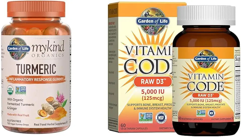 120 Real Fruit Gummies & Vitamin D 5,000 IU Whole Food Supplement C67823