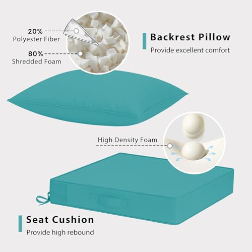 Black 24x24 Outdoor Chair Cushion Set with Ties S86591