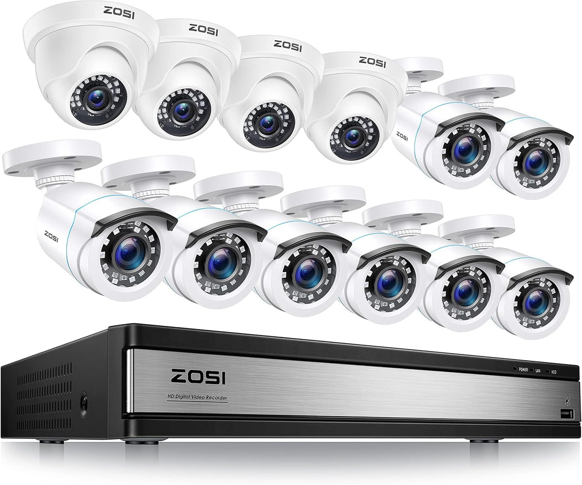 5MP Lite 8 Channel Surveillance DVR with 1TB Hard Drive and 8 x 1080p Weatherproof CCTV Dome Camera G19195