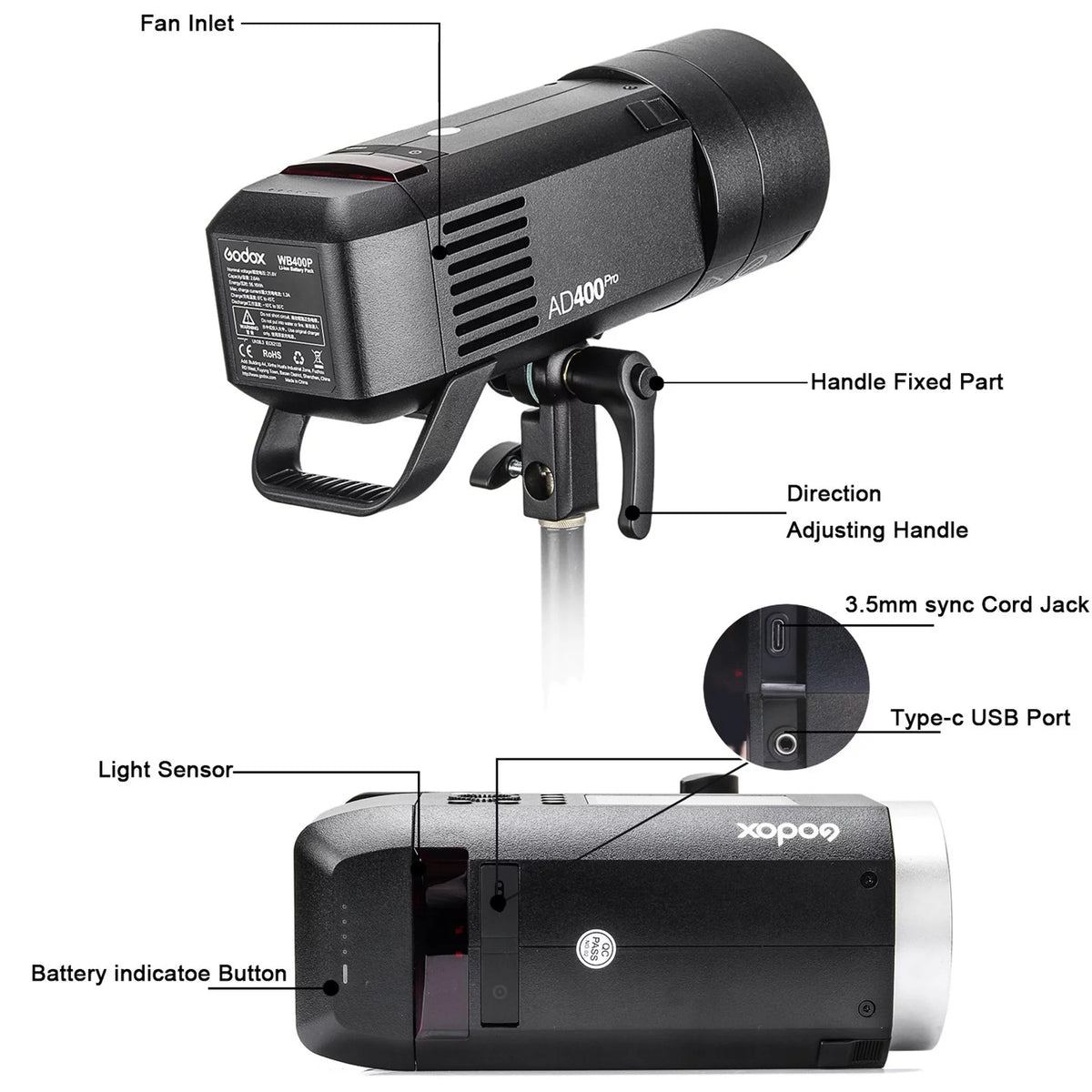 400W TTL Flash with 60cm Softbox X790