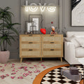Modern Rattan 6 Drawer Dresser S49455