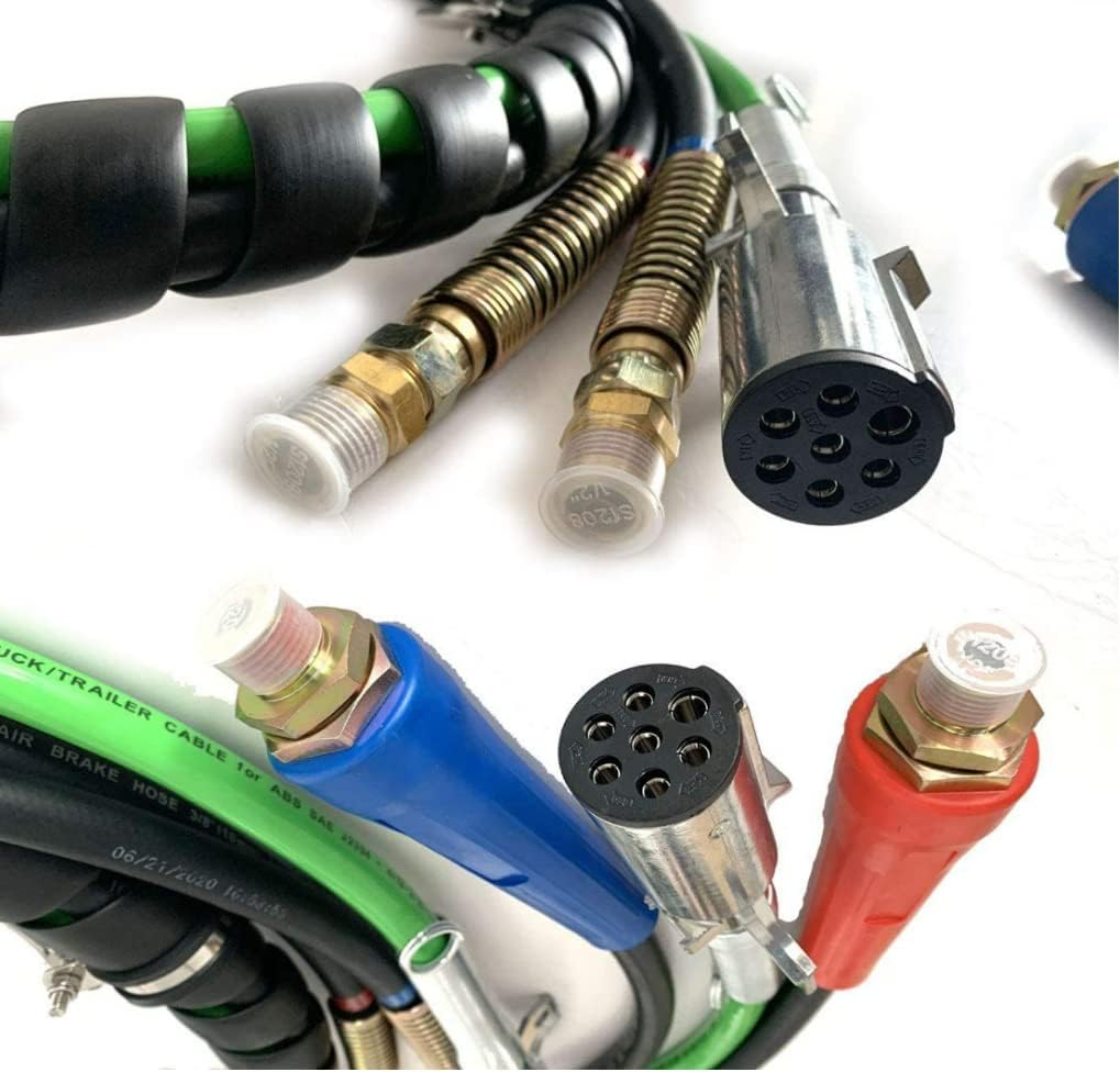 12 Ft 3-in-1 Air Line Hose Assemblies for Semi Truck Tractor Trailer V651482