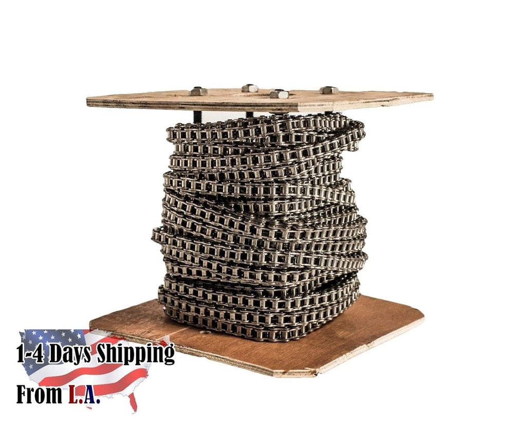 Stainless Steel Roller Chain 50 Feet with 5 Connecting Links L468622