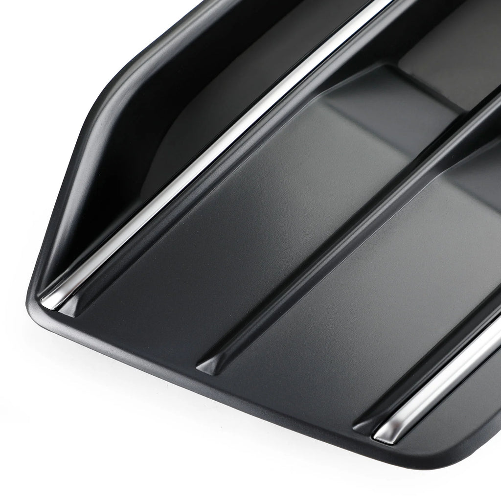 Front Bumper Cover Grille Bezel Insert for Audi Q5 2018-2022 Black/Chrome I499