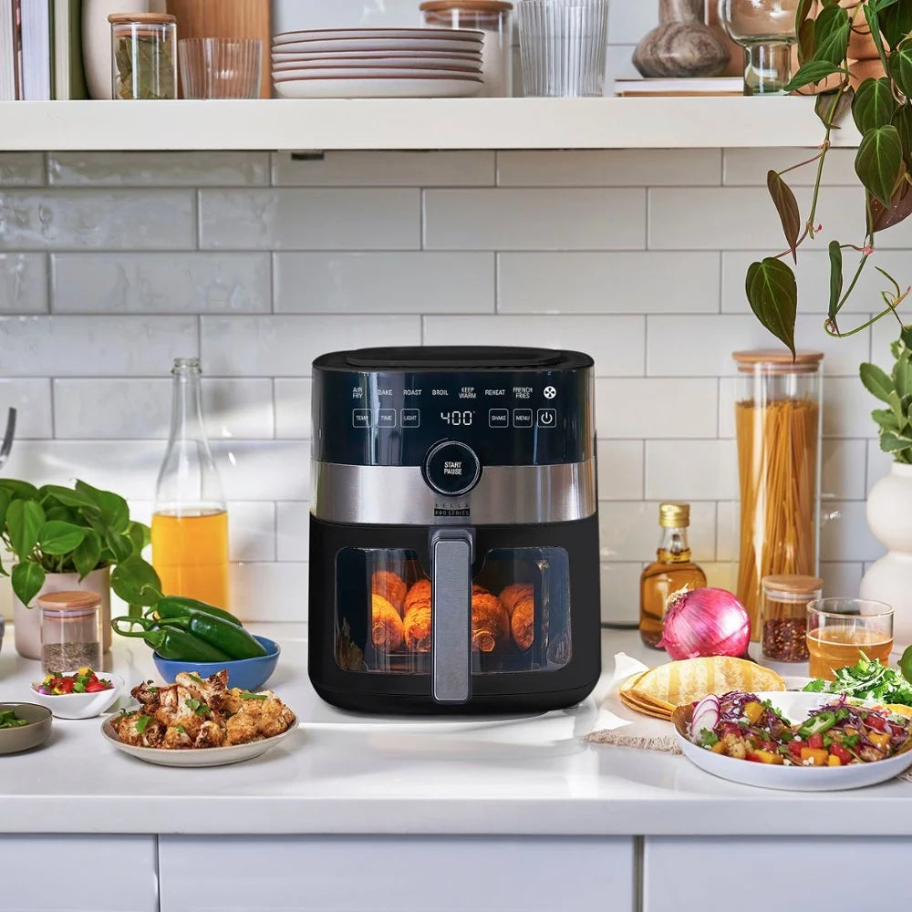 6-qt. Digital Air Fryer with Window Black T1123