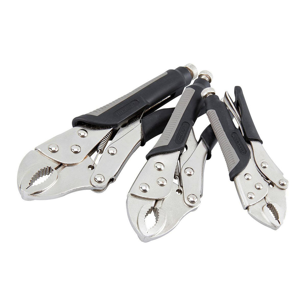 3 Piece Curved Jaw Locking Pliers Set C428811