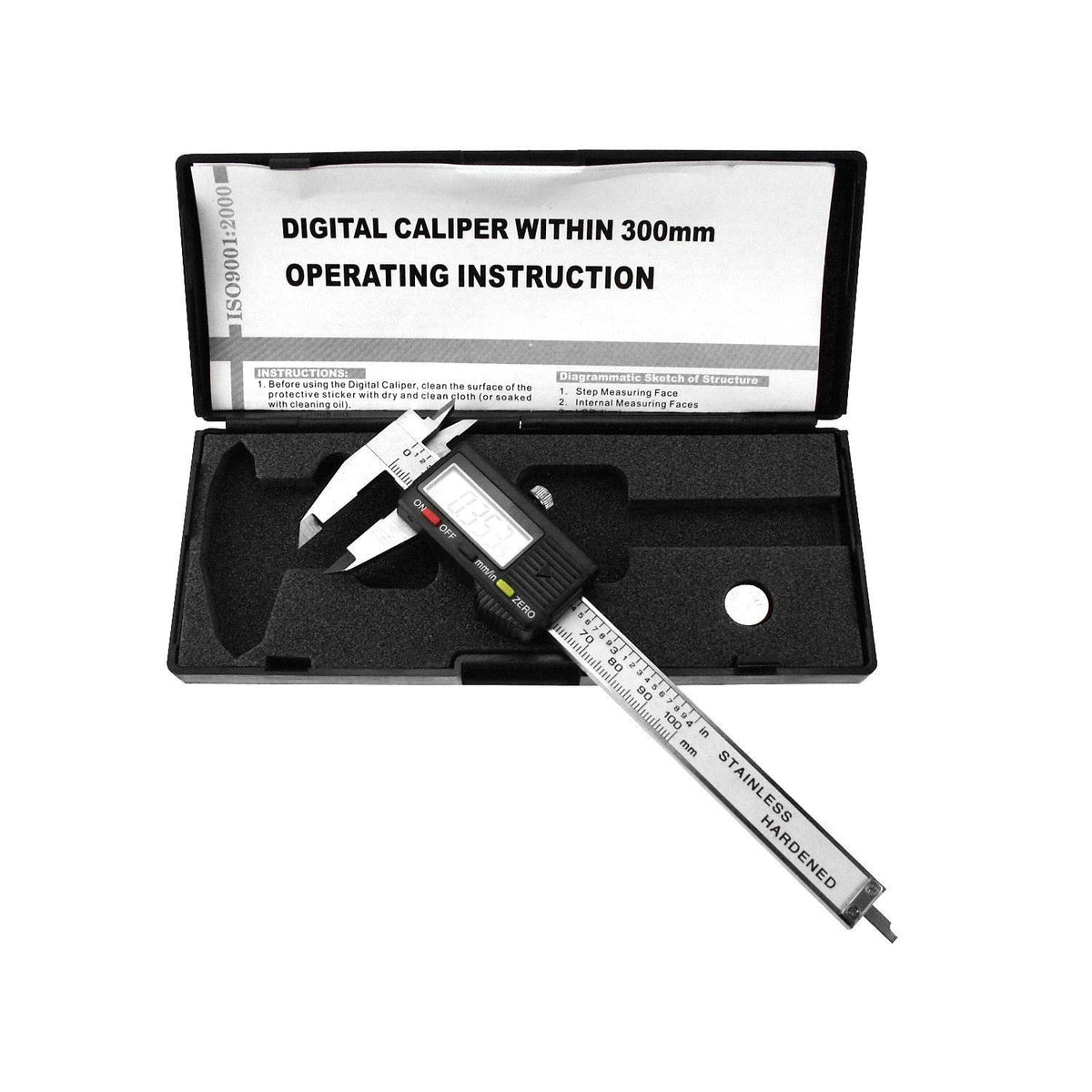 100mm Metal 4-Way Digital Caliper V9694