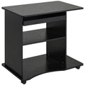 Black Mobile Computer Desk with Keyboard Tray A8093