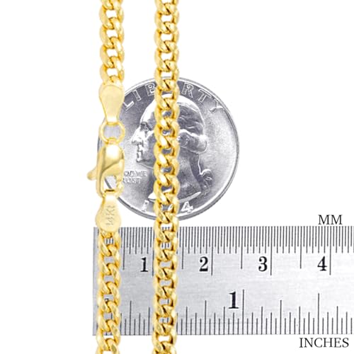 14k Yellow Gold Solid Miami Cuban Link Chain Necklace Y62592