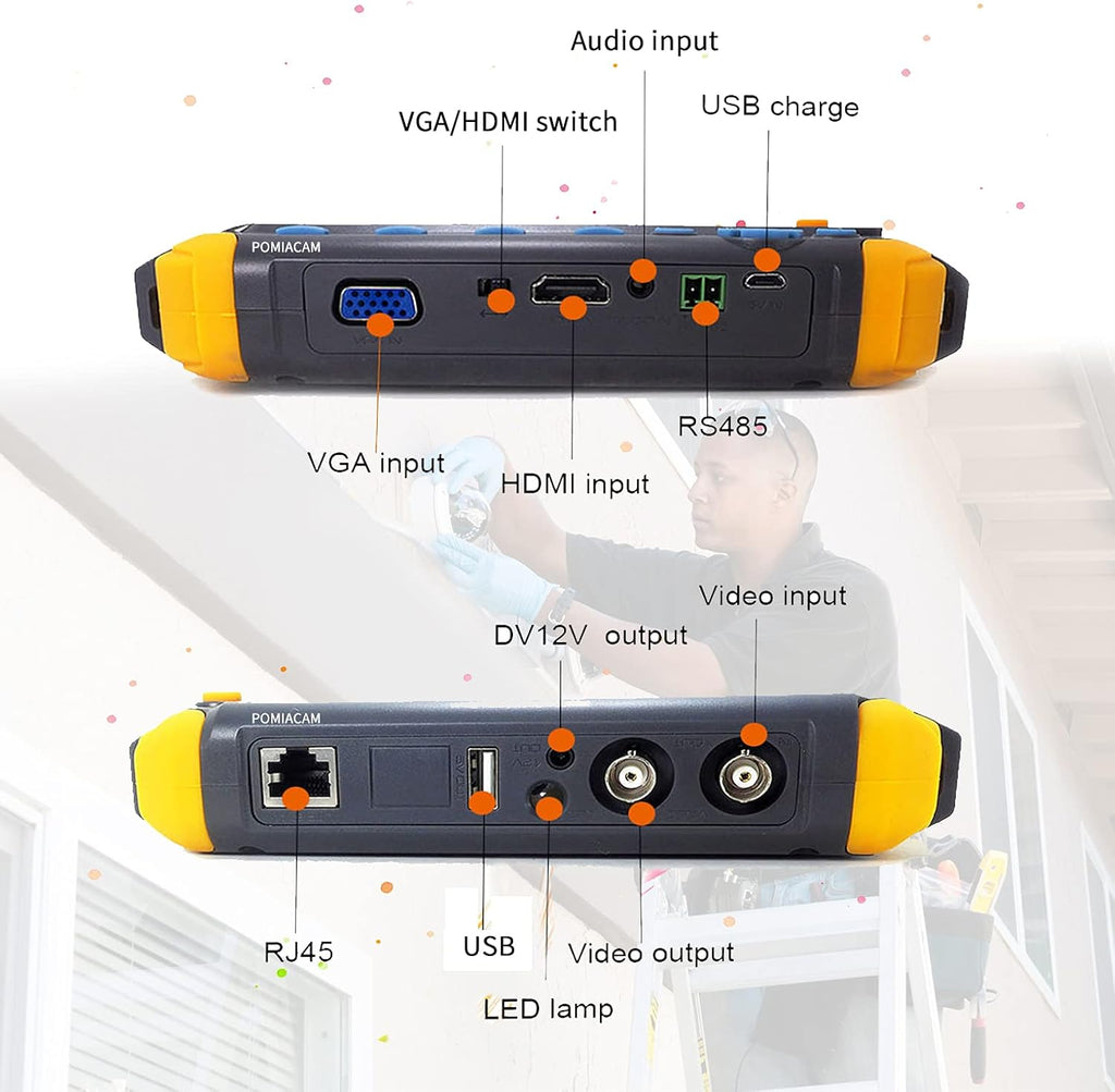 5 Inch 8MP AHD CCTV Monitor Camera Tester F324
