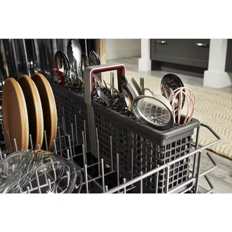 White Front Control Dishwasher with Stainless Steel Tub J325521