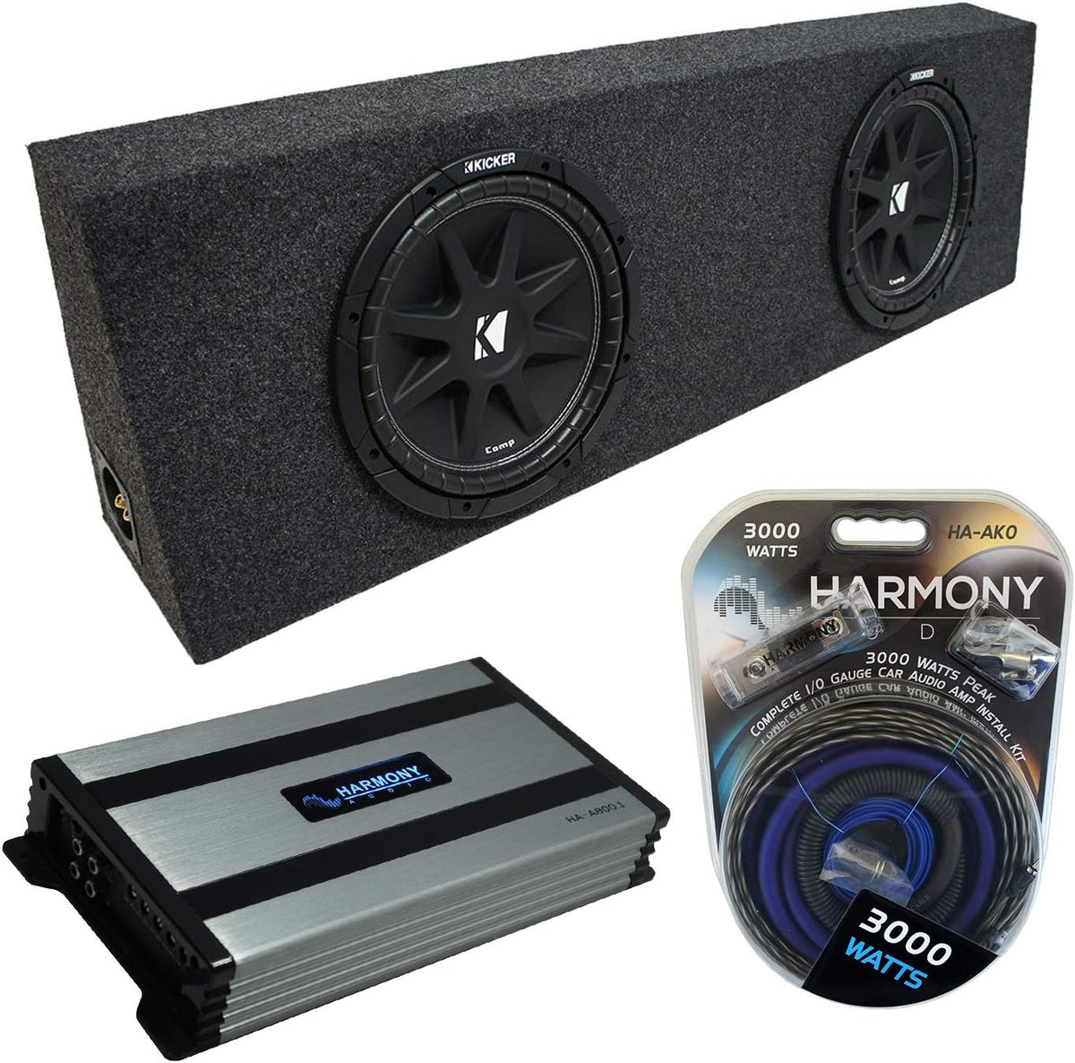 Dual 10 Sub Box Enclosure & Amp Z61965