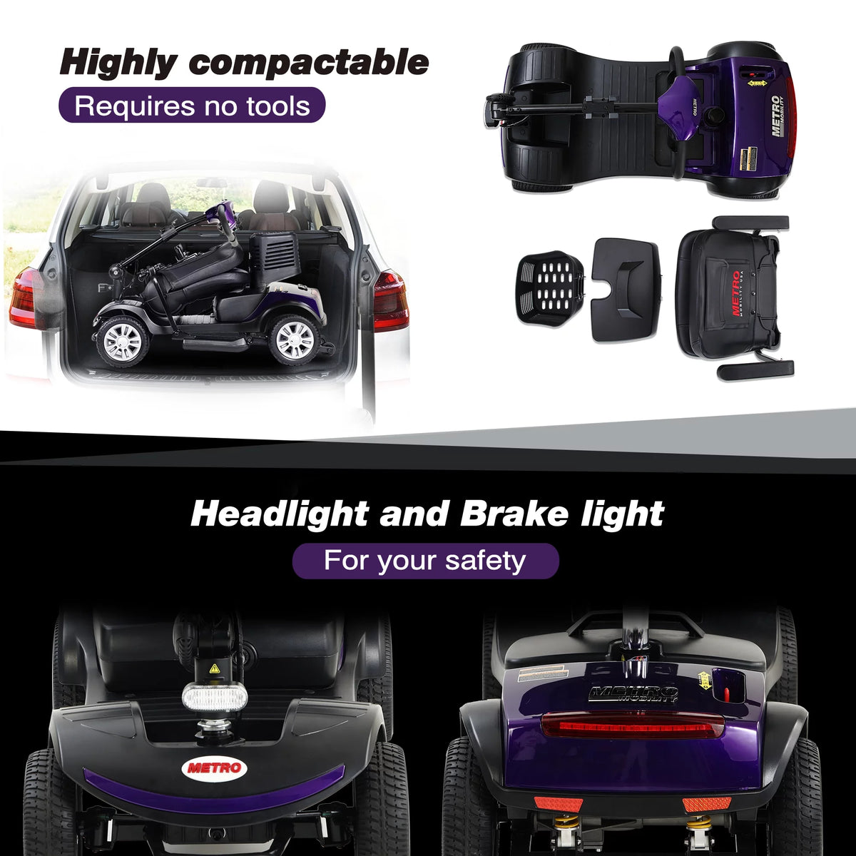 Heavy Duty Foldable Mobility Scooter Q84000
