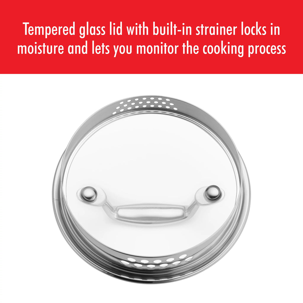 1-qt Stainless Steel Ceramic Nonstick Saucepan C8349