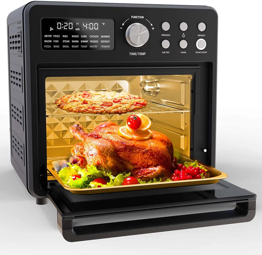 16 Quart 21-in-1 Air Fryer Toaster Oven Combo, 1600W, Black N6756
