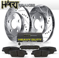 Platinum Drill/Slot Disc Brake Rotors and Heavy Duty Pad K3633