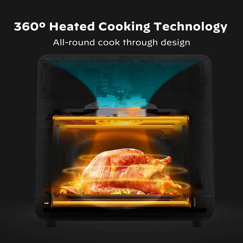 16 Quart 21-in-1 Air Fryer Toaster Oven Combo, 1600W, Black N6756