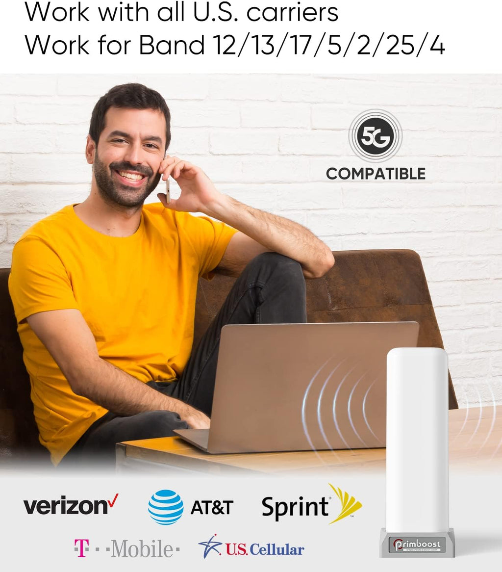 Cell Phone Signal Booster for Home and Office, 4G LTE & 5G, 5,000 sq ft, FCC Approved D605515