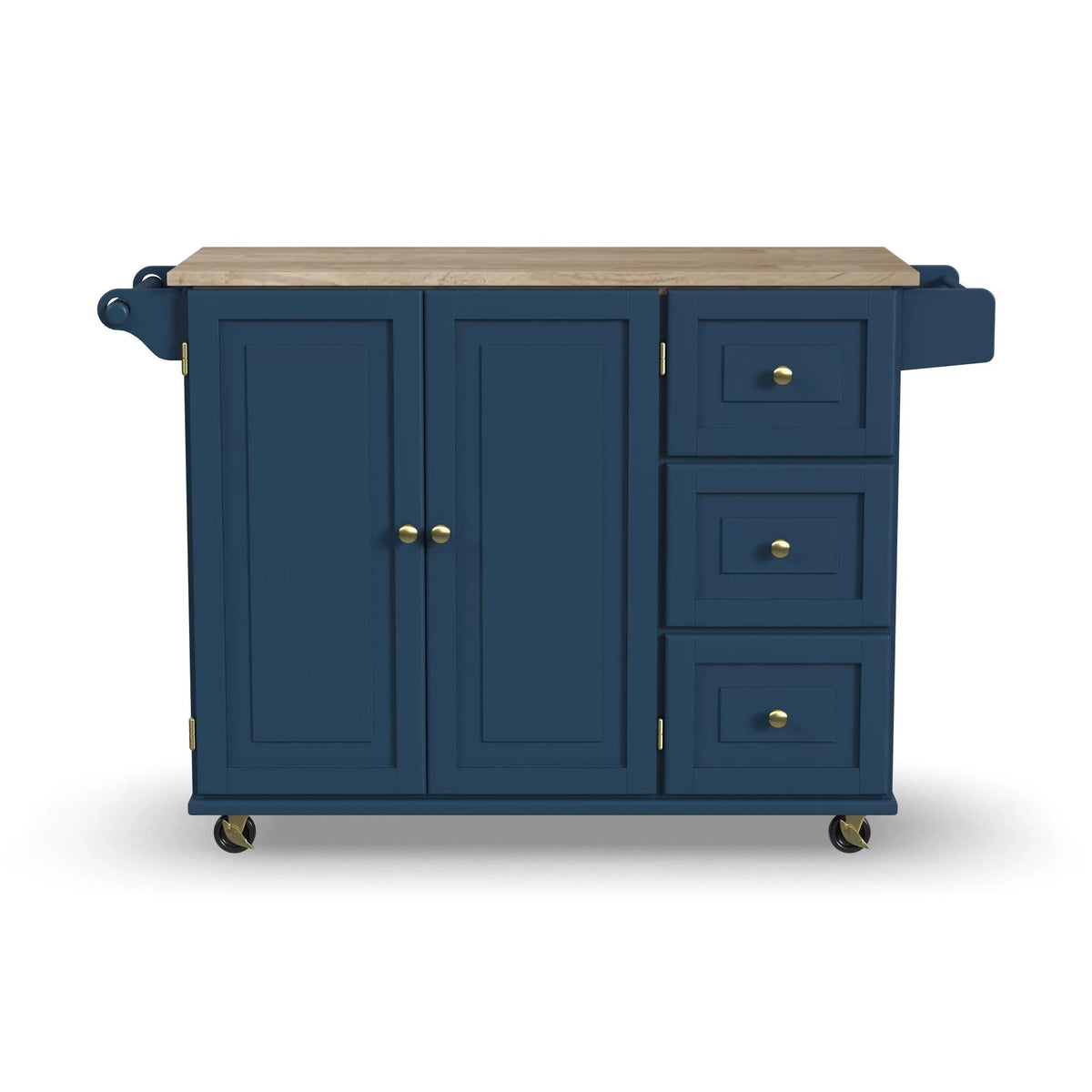 Blue Engineered Wood Kitchen Cart B368242