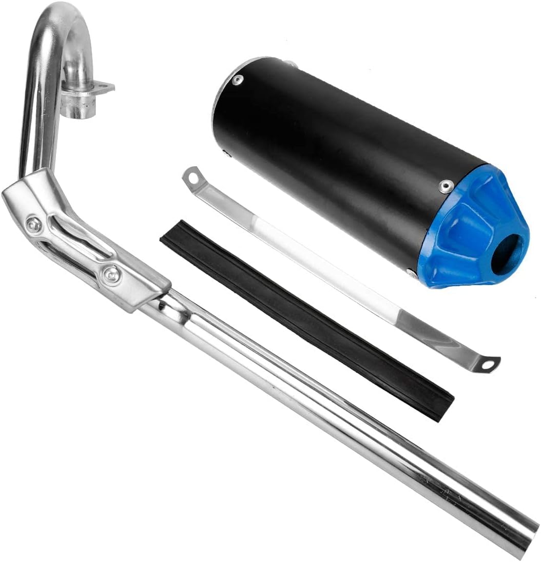 Blue Pack of 2 Exhaust Muffler Silencer Pipe Assembly Kit S9913