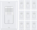 Motion Activated Wall Switch, Single Pole, 10 Pack D1879