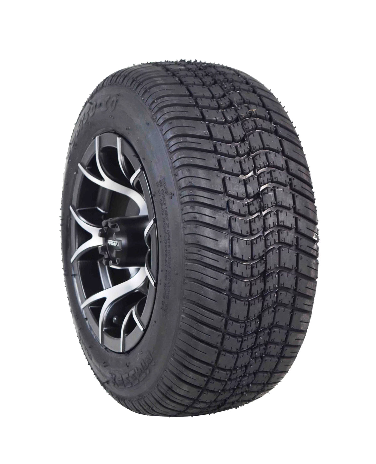 205/50-10 Golf Cart Turf Tire & Black Wheel Kit Z862