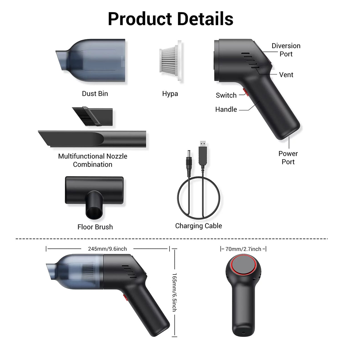 Handheld Cordless Wet Dry Vacuum G99257