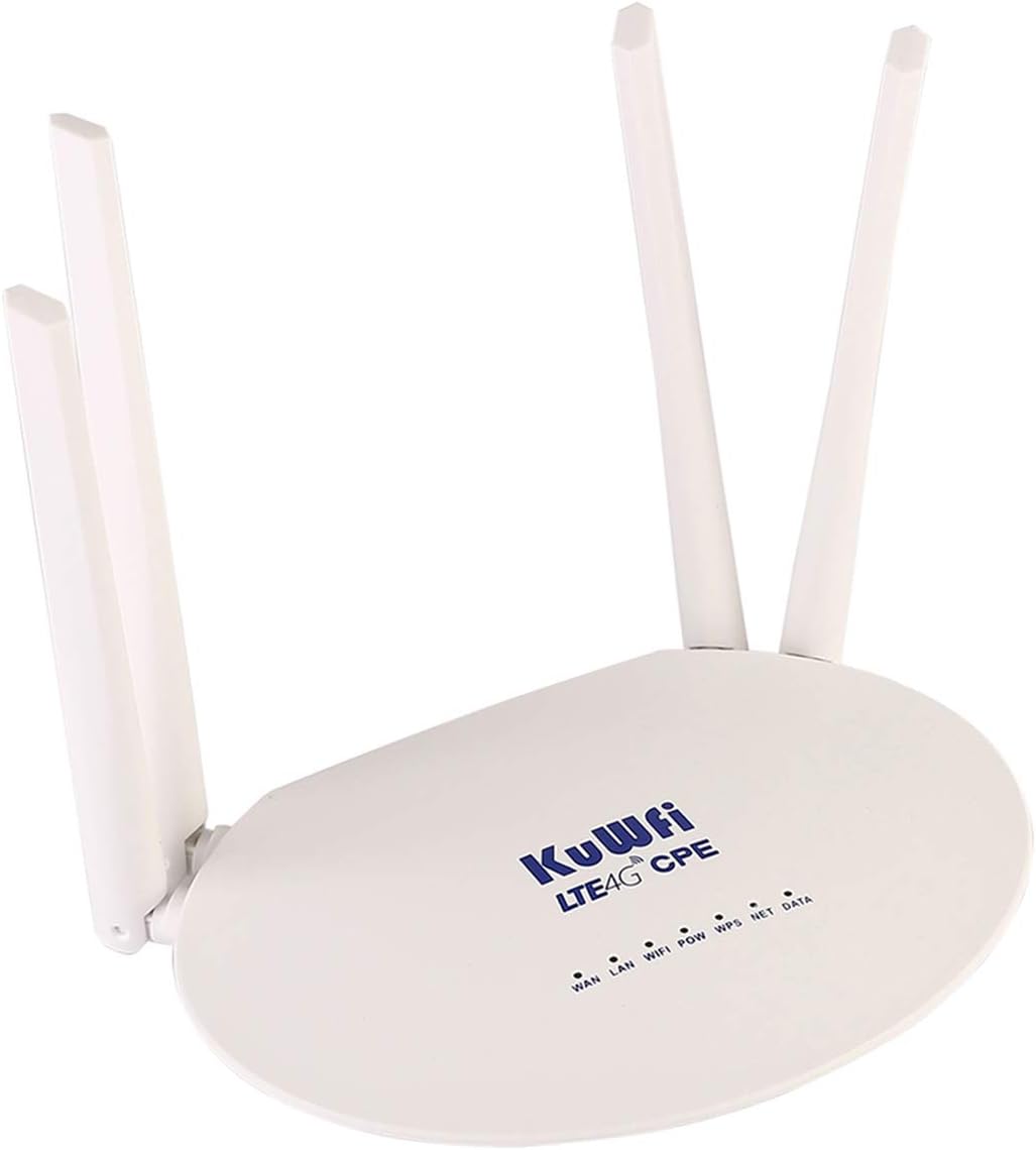 4G LTE Router with SIM Card Slot, 300Mbps Unlocked Wireless WiFi Router with 4pcs Non-Detachable Antennas H35874