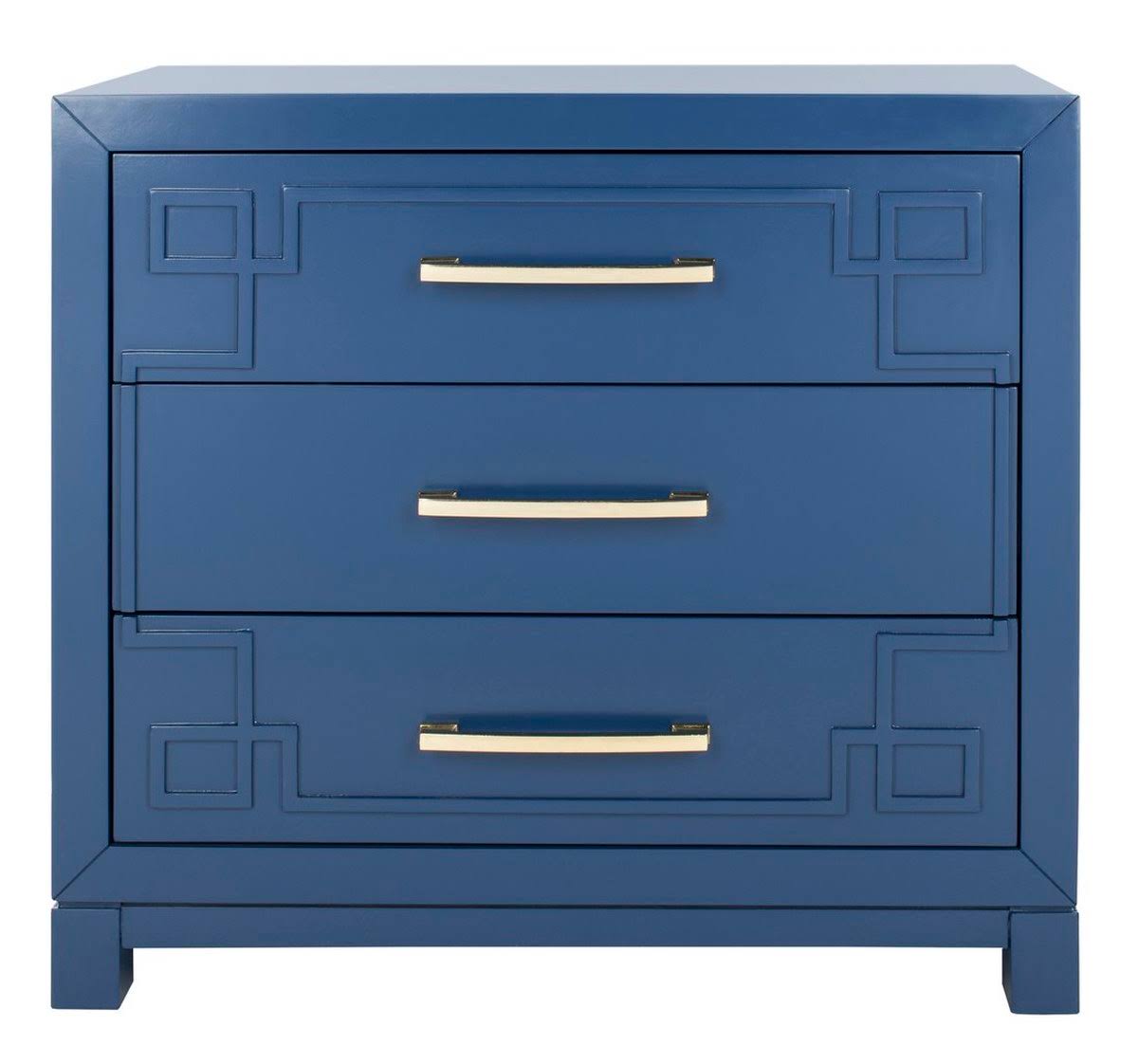 Blue/Gold 3 Drawer Chest L9362