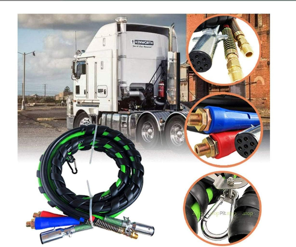 12 Ft 3-in-1 Air Line Hose Assemblies for Semi Truck Tractor Trailer V651482