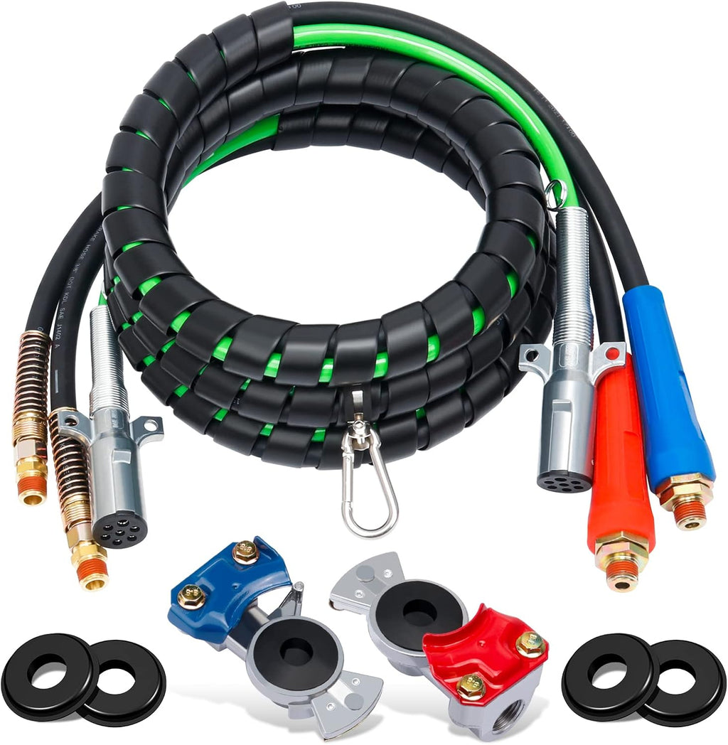 12 FT Semi Truck Air Hose Kit with Glad Hands B6999